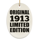 111th Birthday Original 1913 Limited Edition - Oval Ornament