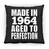 60th Birthday Made In 1964 Aged to Perfection - Throw Pillow Black