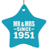 73rd Anniversary Mr & Mrs Since 1951 - Star Ornament