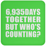 19th Anniversary 6,935 Days Together But Who's Counting - Drink Coaster