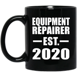 Equipment Repairer Established EST. 2020 - 11oz Coffee Mug Black