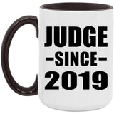 Judge Since 2019 - 15oz Accent Mug Black