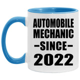 Automobile Mechanic Since 2022 - 11oz Accent Mug Blue