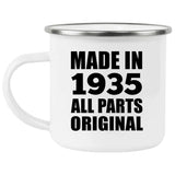 89th Birthday Made in 1935 All Parts Original - 12oz Camping Mug