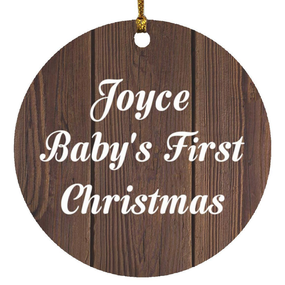 Joyce Baby's First Christmas - Circle Ornament D