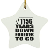 34th Anniversary Square Root of 1156 Years Down Forever To Go - Star Ornament