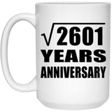 51st Anniversary Square Root of 2601 Years Anniversary - 15oz Coffee Mug