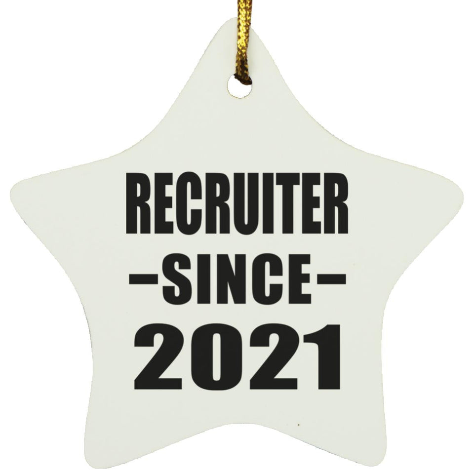 Recruiter Since 2021 - Star Ornament