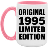 29th Birthday Original 1995 Limited Edition - 15oz Accent Mug Pink