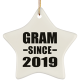 Gram Since 2019 - Star Ornament