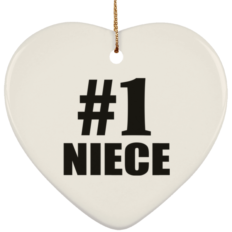 Number One #1 Niece - Heart Ornament