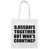 27th Anniversary 9,855 Days Together Who's Counting - Tote Bag White