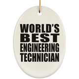World's Best Engineering Technician - Oval Ornament
