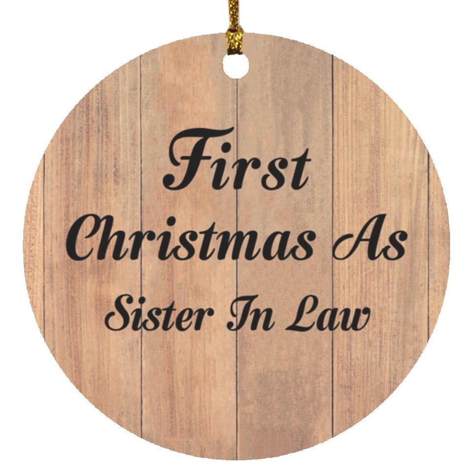 First Christmas As Sister In Law - Circle Ornament C