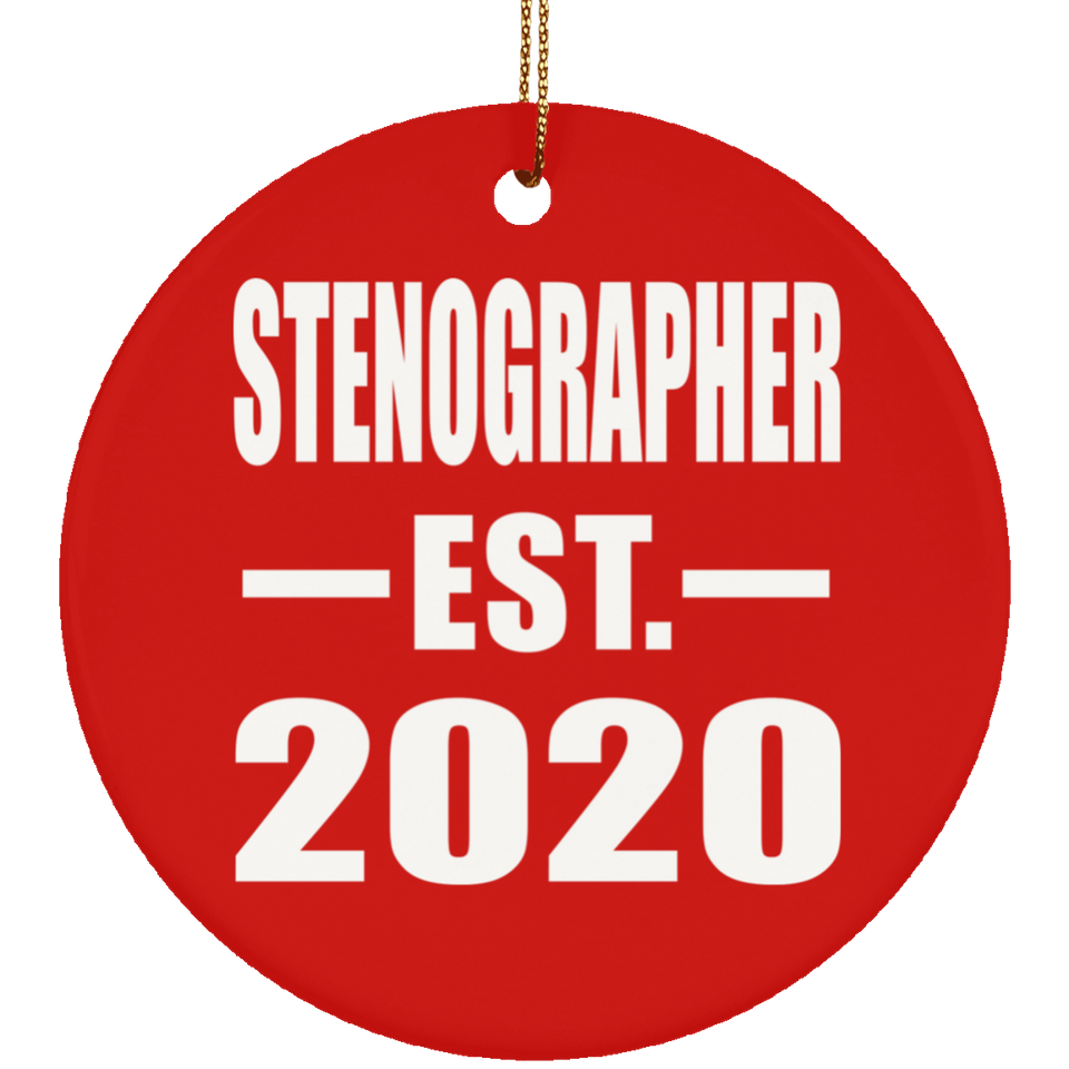 Stenographer Established EST. 2020 - Circle Ornament