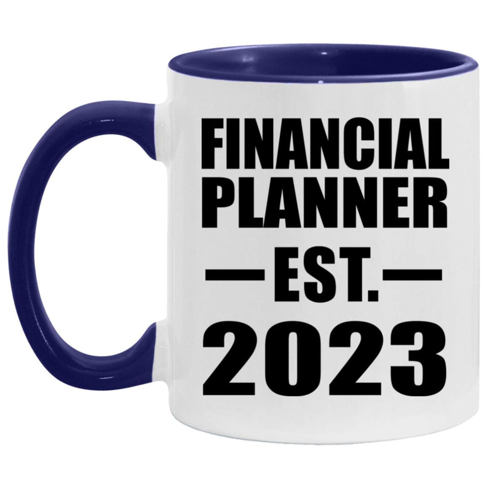 Financial Planner Established Est. 2023 - 11oz Accent Mug Purple