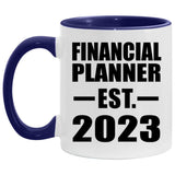 Financial Planner Established Est. 2023 - 11oz Accent Mug Purple