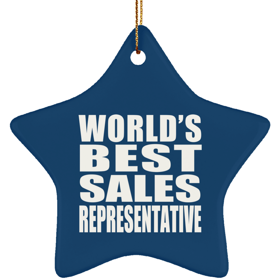 World's Best Sales Representative - Star Ornament