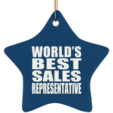 World's Best Sales Representative - Star Ornament