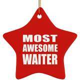 Most Awesome Waiter - Star Ornament