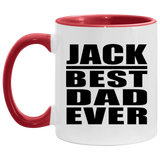 Jack Best Dad Ever - 11oz Accent Mug Red