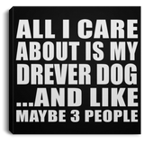 All I Care About Is My Drever Dog - Canvas Square