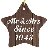 81st Anniversary Mr & Mrs Since 1943 - Star Ornament D
