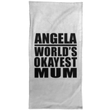 Angela World's Okayest Mum - Hand Towel