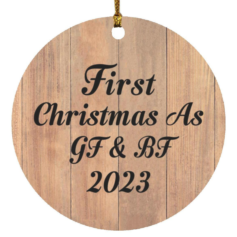 First Christmas As Gf & Bf 2023 - Circle Ornament C