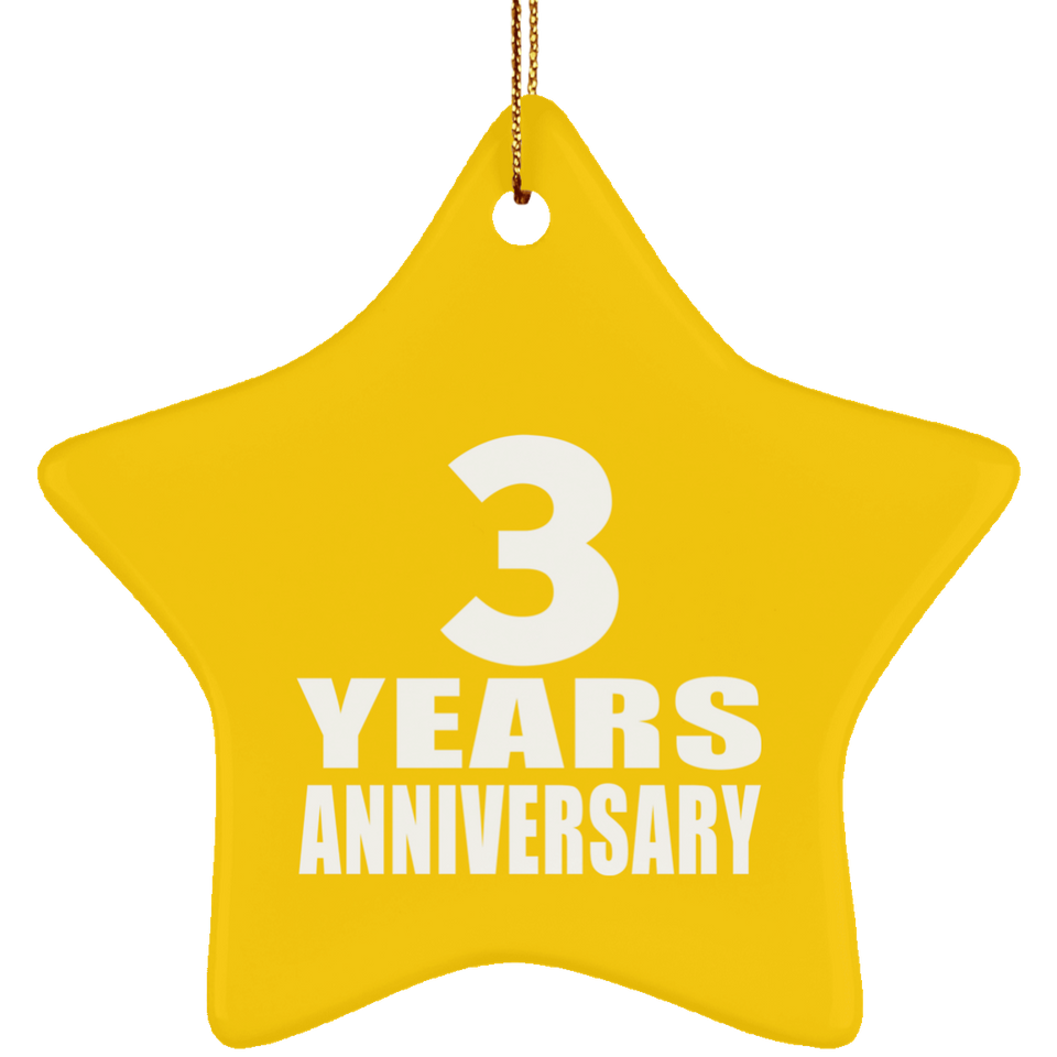 3rd Anniversary 3 Years - Star Ornament