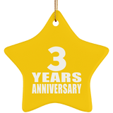 3rd Anniversary 3 Years - Star Ornament