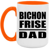 Bichon Frise Dad - 15oz Accent Mug Orange