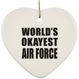 World's Okayest Air Force - Heart Ornament