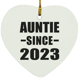 Auntie Since 2023 - Heart Ornament