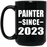 Painter Since 2023 - 15oz Coffee Mug Black