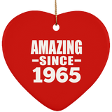 59th Birthday Amazing Since 1965 - Heart Ornament