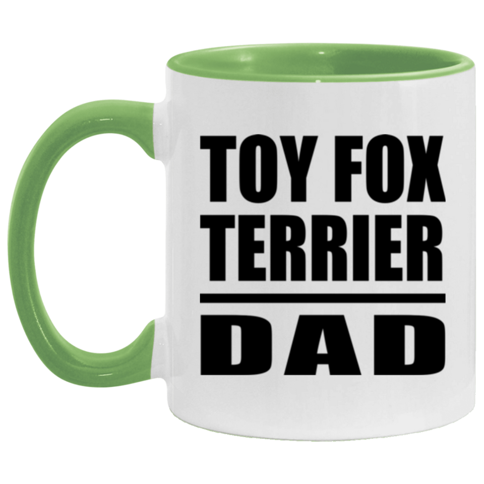 Toy Fox Terrier Dad - 11oz Accent Mug Green