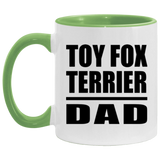 Toy Fox Terrier Dad - 11oz Accent Mug Green