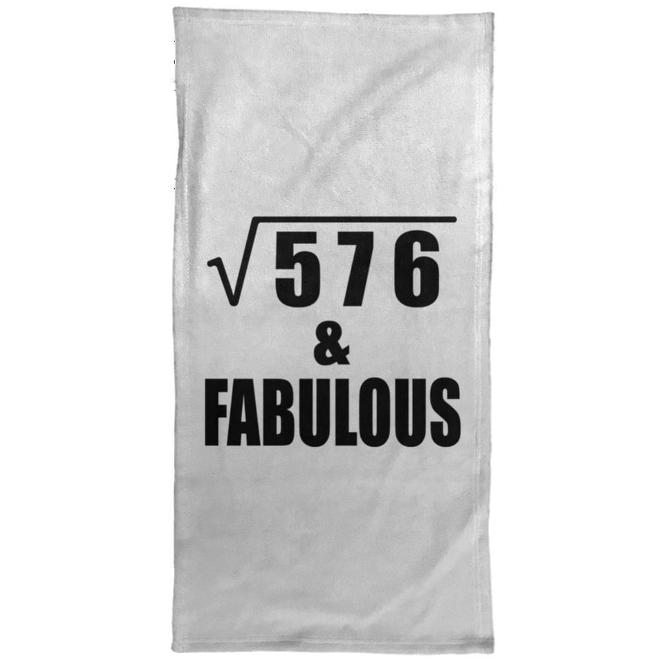 24th Birthday Square Root of 576 & Fabulous - Hand Towel