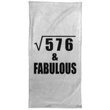 24th Birthday Square Root of 576 & Fabulous - Hand Towel