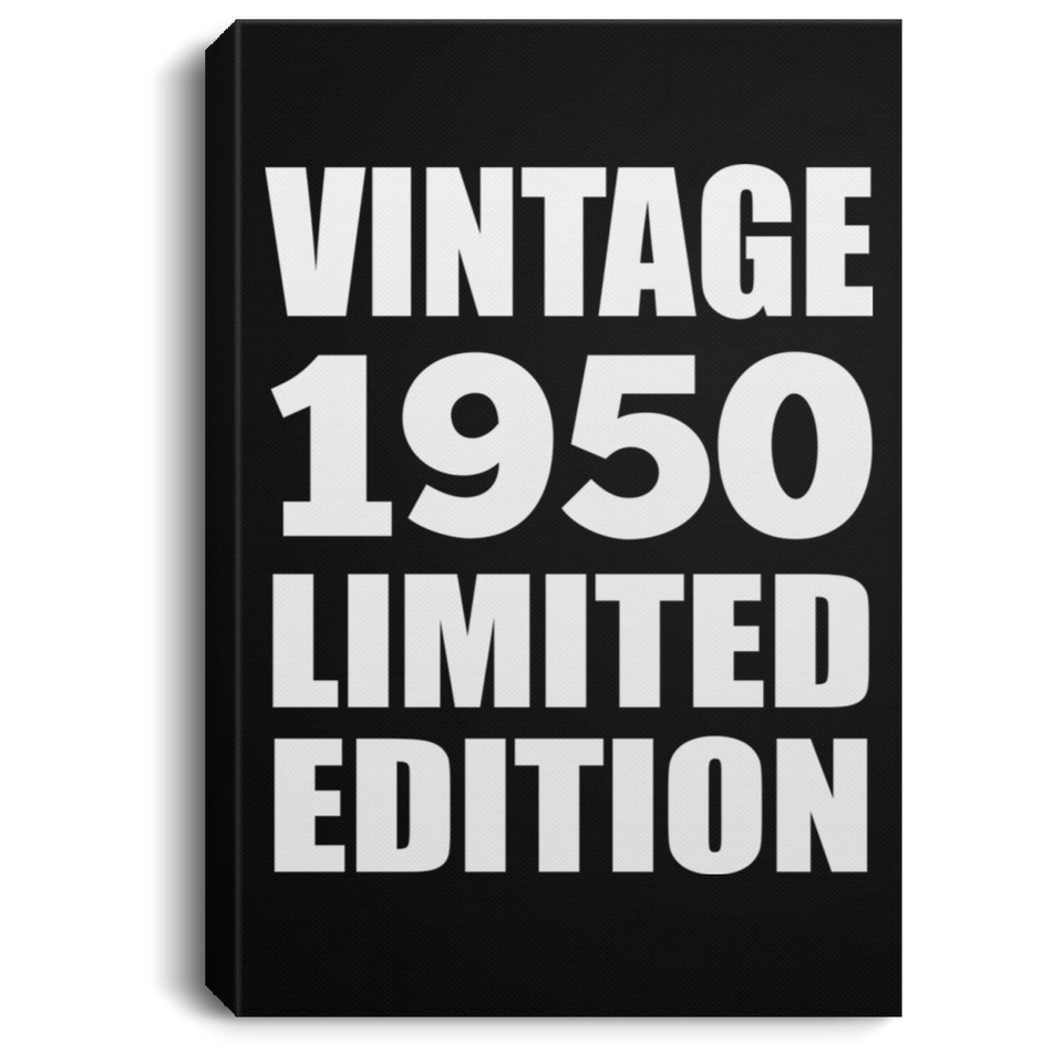 74th Birthday Vintage 1950 Limited Edition - Canvas Portrait