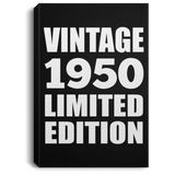 74th Birthday Vintage 1950 Limited Edition - Canvas Portrait