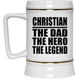 Christian The Dad The Hero The Legend - Beer Stein