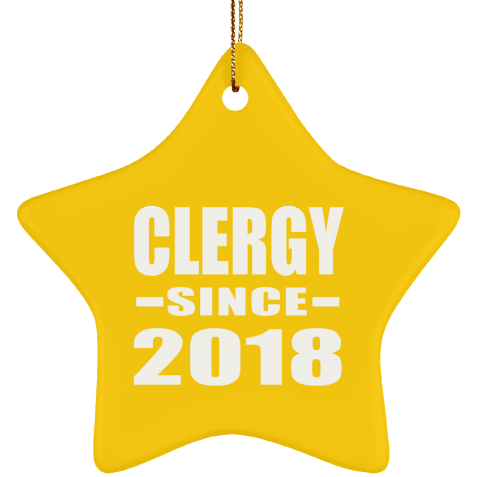 Clergy Since 2018 - Star Ornament