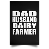 Dad Husband Dairy Farmer - Poster Portrait