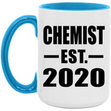 Chemist Established EST. 2020 - 15oz Accent Mug Blue