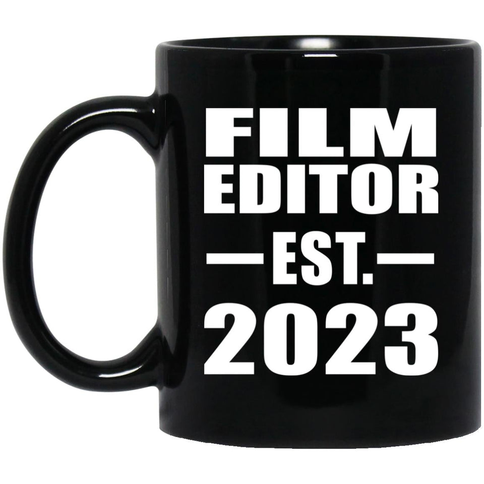 Film Editor Established EST. 2023 - 11oz Coffee Mug Black