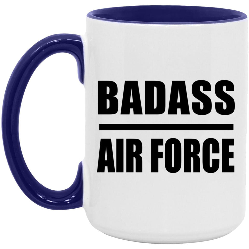 Badass Air Force - 15oz Accent Mug Purple