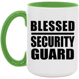 Blessed Security Guard - 15oz Accent Mug Green