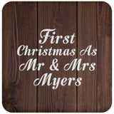 First Christmas As Mr & Mrs Myers - Drink Coaster D